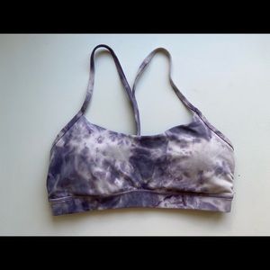 Lululemon Purple Tie Dye Flow Y Bra size 10